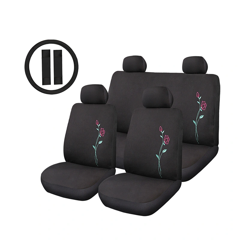 Embroider Women Universal polyester mesh auto seat cover designer car seat covers Set