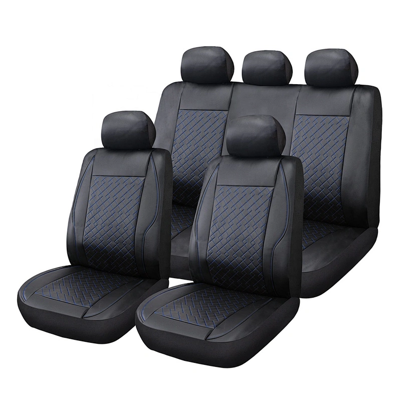 Luxury Waterproof Universal PU PVC Leather auto seat cover with red quilting car seat cover Set