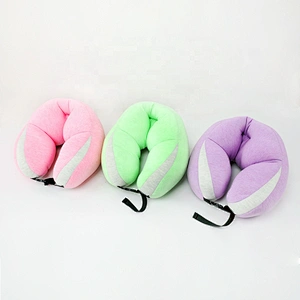 U Shape Pillow Foam Particle Printed Neck Support Travel Pillow