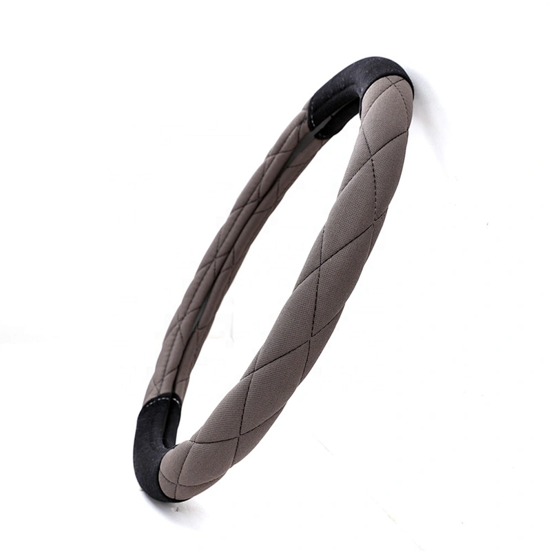 Quilting Seam High Quality New design fashion universal  Car Accessories  polyester suede Steering Wheel Cover