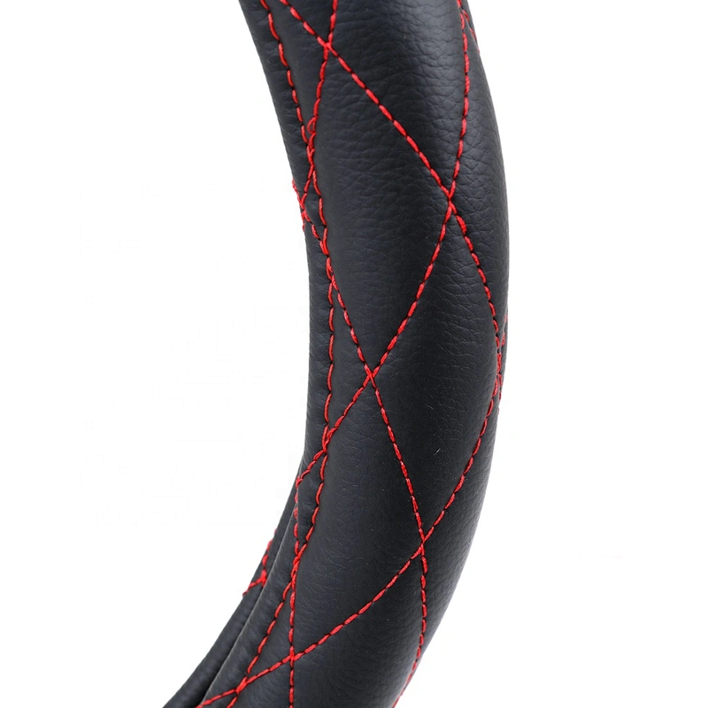 Quilting Seam High Quality New design fashion universal  Car Accessories PVC PU Leather Steering Wheel Cover