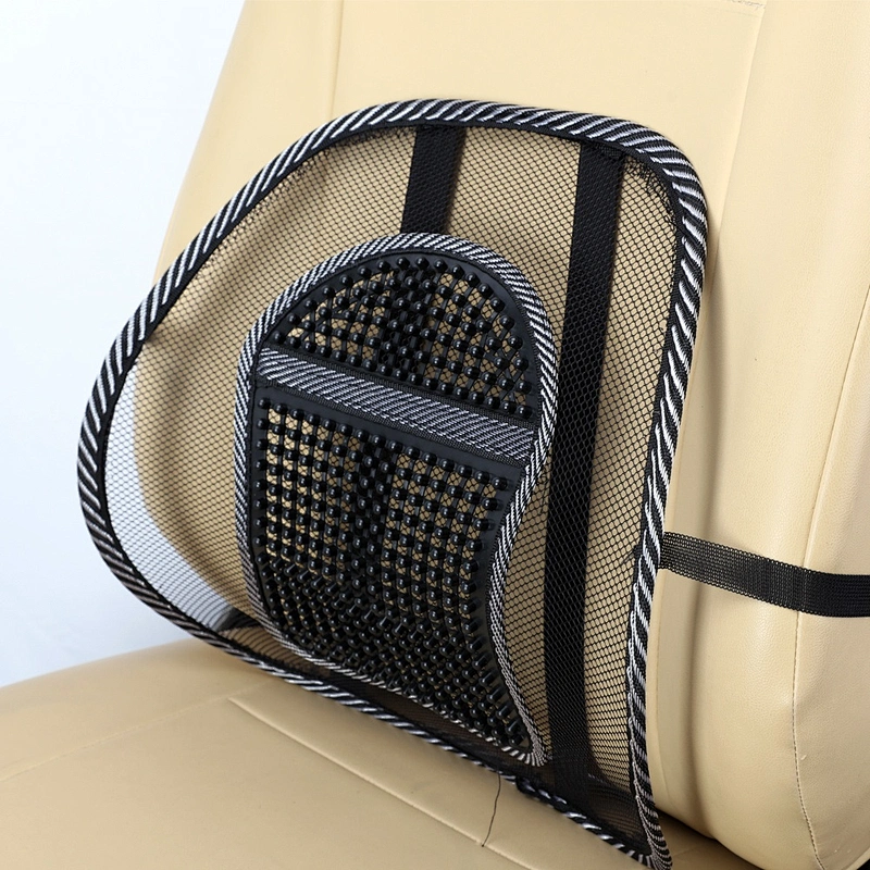 Car seat backrest mesh cushion massage pillow lumbar support for car seats