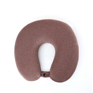 Custom comfort soft Suede Travel Memory Foam Pillow U Shape