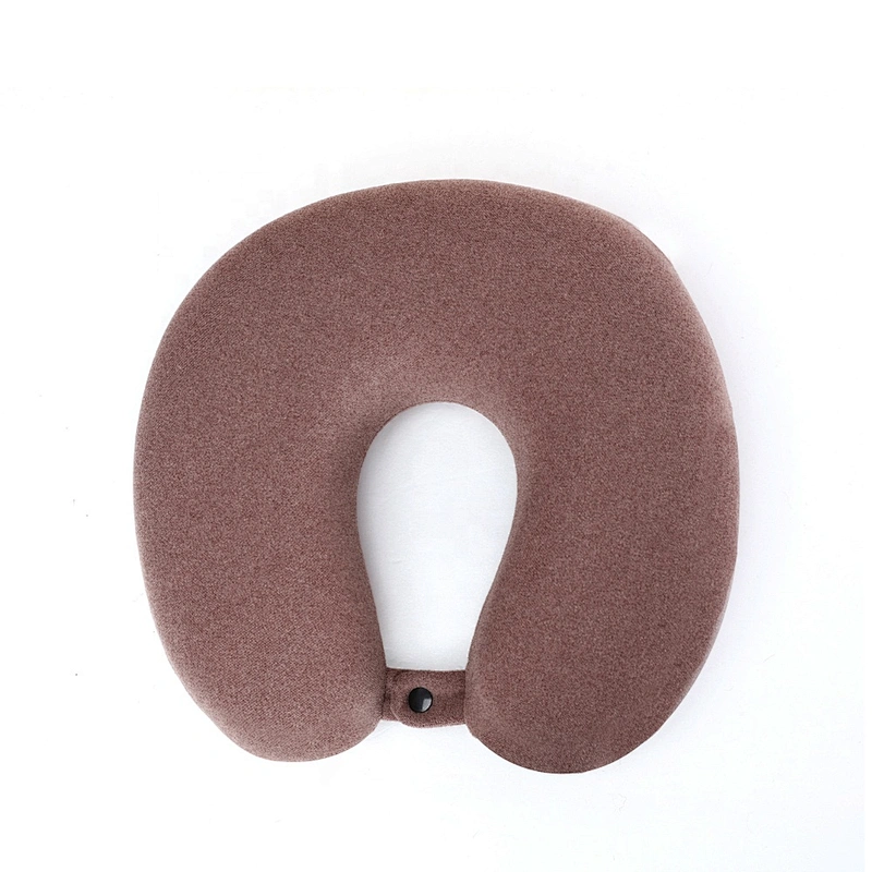 Custom comfort soft Suede Travel Memory Foam Pillow U Shape