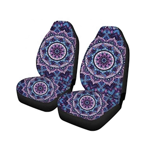 Printing universal polyester printed auto car seat cover front seats 2pcs/set