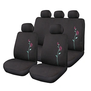 Embroider Women Universal polyester mesh auto seat cover designer car seat covers Set