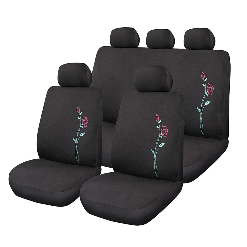Embroider Women Universal polyester mesh auto seat cover designer car seat covers Set