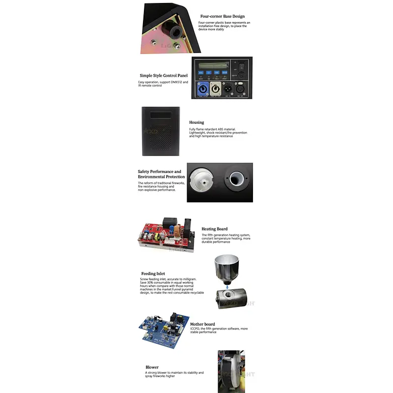 650W Remote Control Cold Spark Firework Machine