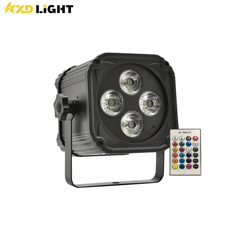 2021 NEW 4X18W RGBWAUV 6IN1 Battery Powered Wireless Remote/WIFI Control Smart LED Par Uplight Stage Lighting