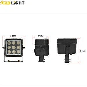 New 9X18W RGBWAUV 6IN1 Wireless Battery Power Remote WIFI Control IP65 Waterproof Stage Par Light