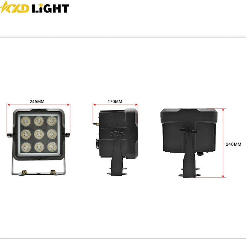 New 9X18W RGBWAUV 6IN1 Wireless Battery Power Remote WIFI Control IP65 Waterproof Stage Par Light