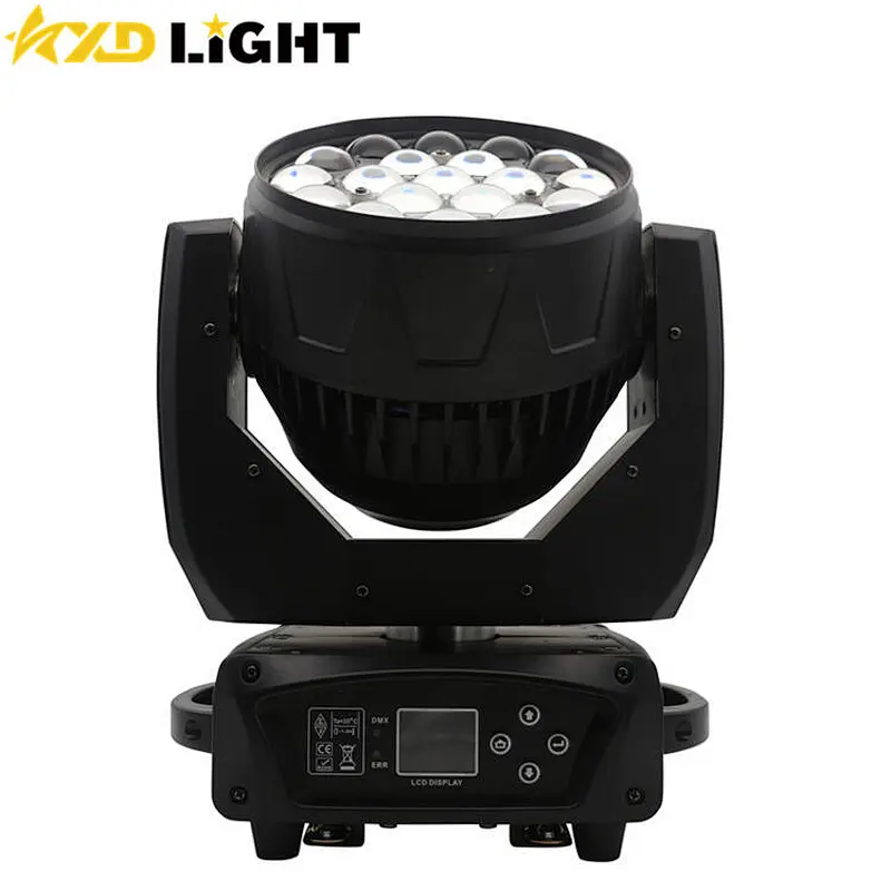 19X15W RGBW 4IN1 LED Zoom Wash Moving Head Light Stage Lighting