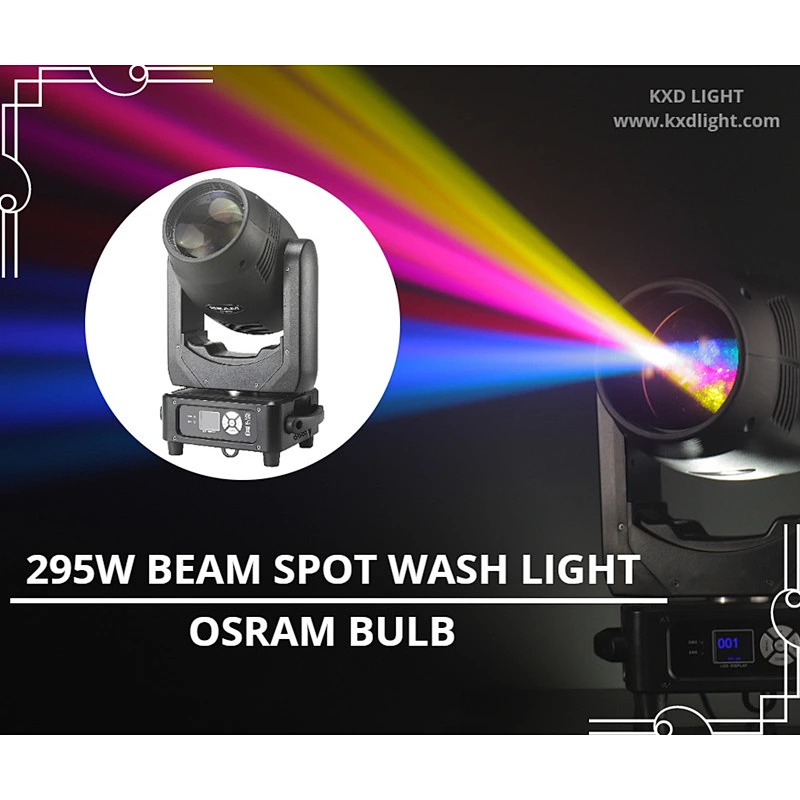 Newest 295W Osram Beam Spot Wash 3IN1 Moving Head Light