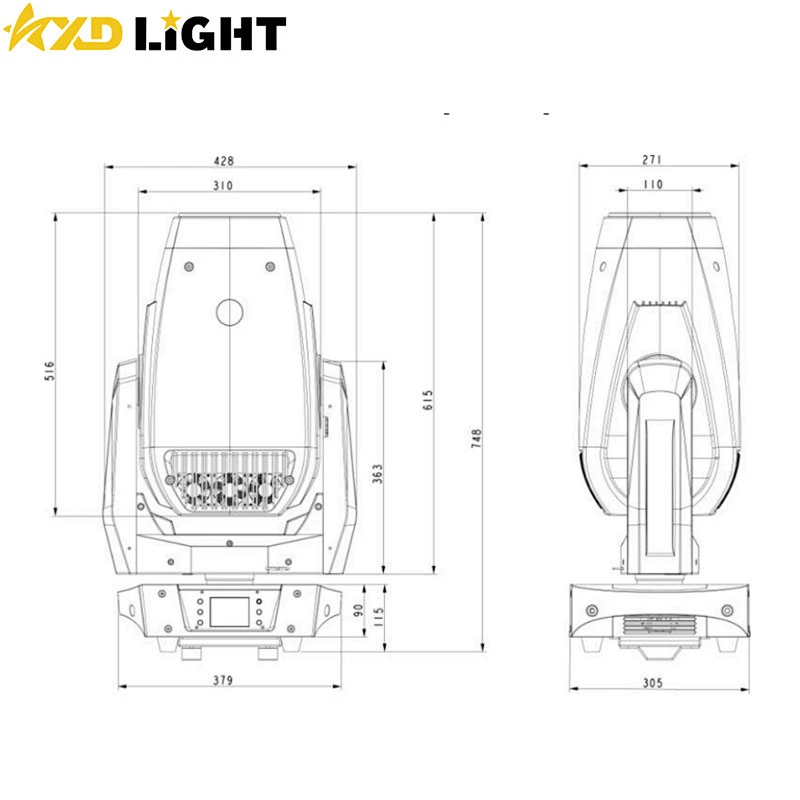 700W LED Beam Spot Wash Profile Lights with CMY CTO Zoom Framing LED Moving Head Light