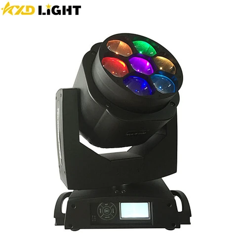 7X15W RGBW Zoom Beam Bee Eye Effect LED Moving Head Light