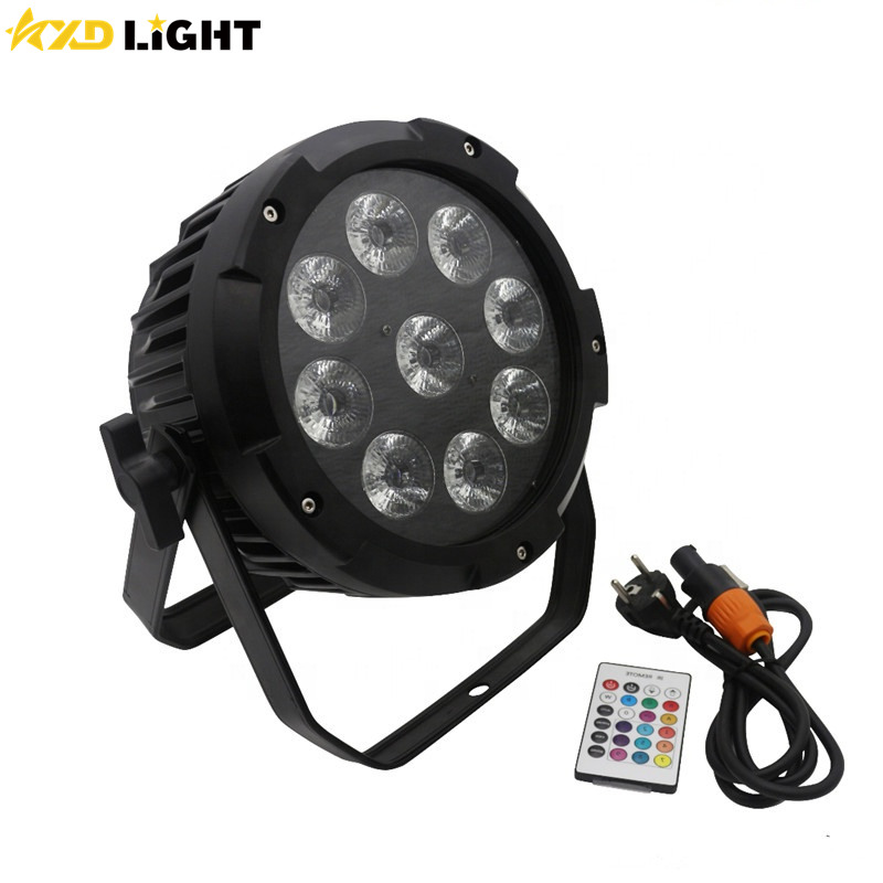 9X18W RGBWA+UV 6IN1 Waterproof IP65 Battery Powered Wireless Par Light Remote Control / Wifi Control