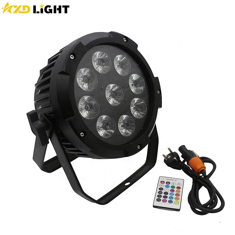 9X18W RGBWA+UV 6IN1 Waterproof IP65 Battery Powered Wireless Par Light Remote Control / Wifi Control