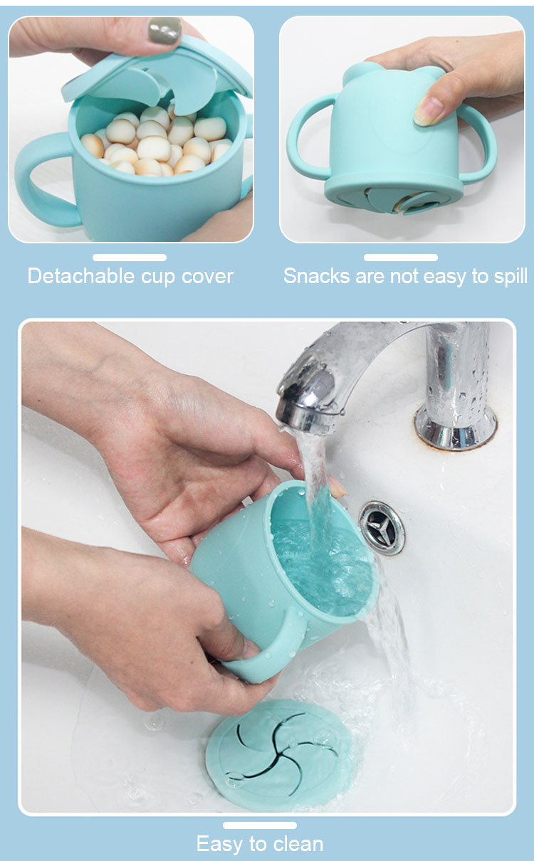 baby silicone snack cup