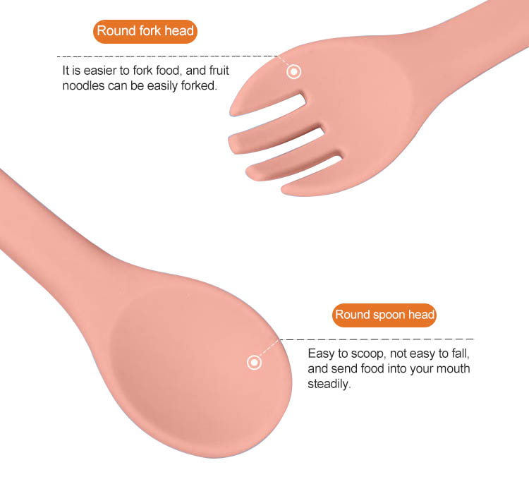 silicone spoon and fork