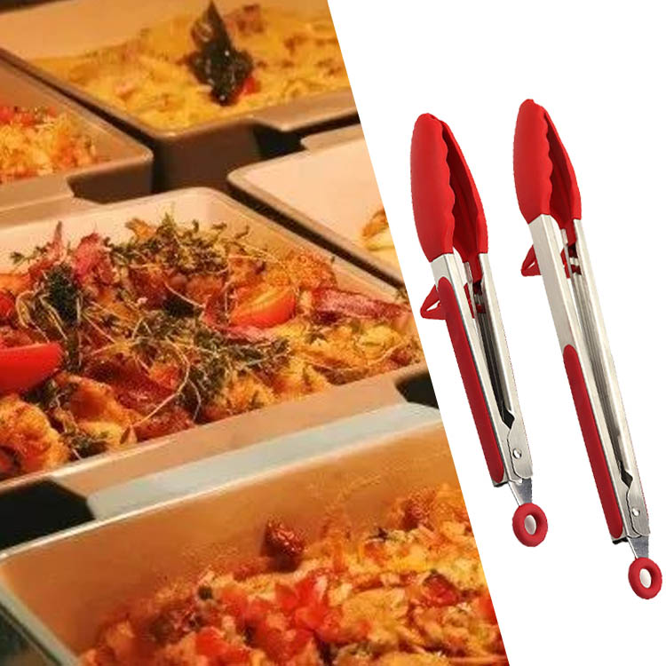 stainless salad tongs