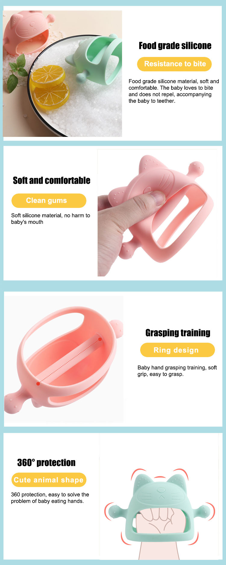 baby teething mitten