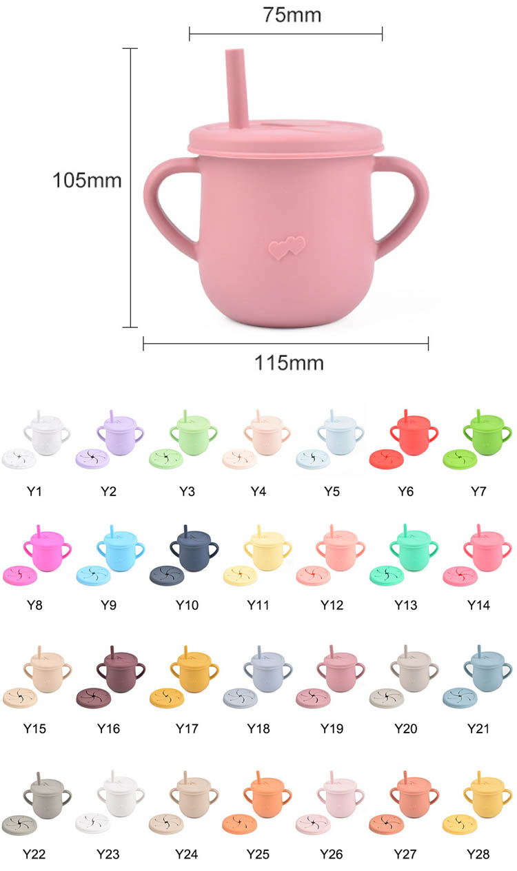 baby straw cup with handles