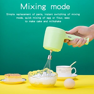 New wireless portable electric food mixer egg beater electric hand mixer 3 speed cordless mini hand mixer with egg cream whisk