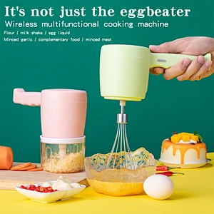 New wireless portable electric food mixer egg beater electric hand mixer 3 speed cordless mini hand mixer with egg cream whisk