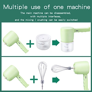 New wireless portable electric food mixer egg beater electric hand mixer 3 speed cordless mini hand mixer with egg cream whisk