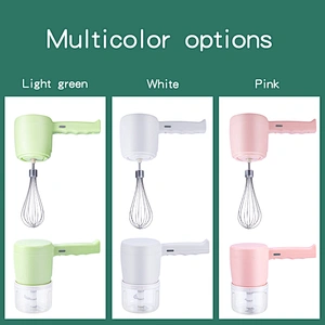 New wireless portable electric food mixer egg beater electric hand mixer 3 speed cordless mini hand mixer with egg cream whisk