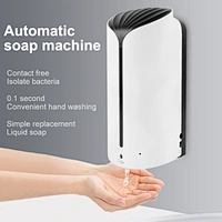 1200ml home automatic electric white plastic hand foam soap liquid alcohol spray sanitizer soap dispenser