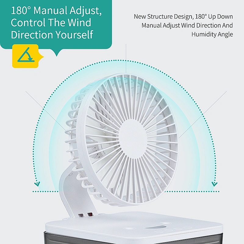 Folding spray cooling fan USB charging ultraviolet disinfection 4L 6L LED lamp air humidifier