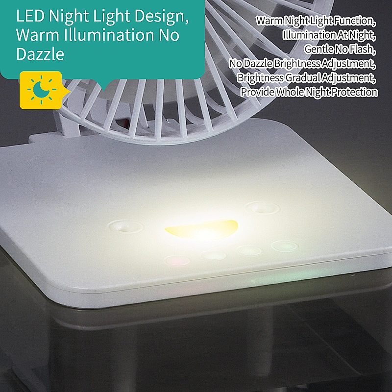 Folding spray cooling fan USB charging ultraviolet disinfection 4L 6L LED lamp air humidifier