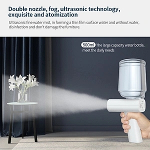 Handheld Portable Fogger Machine 500ml Electric Sprayer Disinfection Steam Gun Human Body Induction Nano Spray Gun