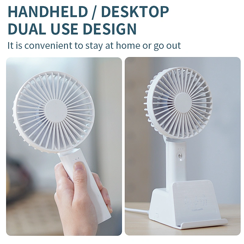New Arrival fan portable rechargeable portable mini air cooling fan with wireless charger