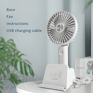 New Arrival fan portable rechargeable portable mini air cooling fan with wireless charger