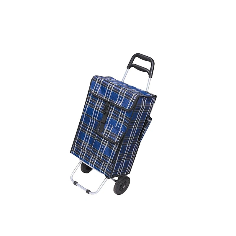 Cheap price folding shopping cart hand trolley supermarket shopping trolley bag with wheels