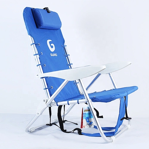Outdoor leisure aluminum lightweight portable folding beach chair