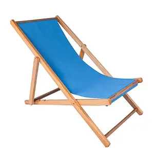 Lounge Vintage Folding Deck Chair Sun Outdoor Beach Garden Furniture Wooden Deck Chair for Sale