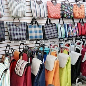 Manufacture cheap shopping luggage bag ,folding trolley bags