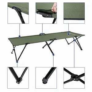 Supergroup Cot Folding Camp Wholesale Outdoor Lounge Cabinet Nylon Steel Single Light Weight Camping Bed