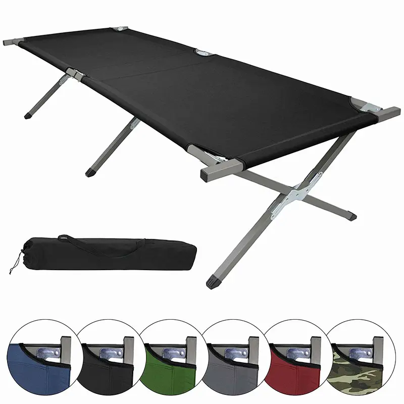 Supergroup Military reclining folding single sofa bed and camping bunk bed cots army bunk stretcher camp bed