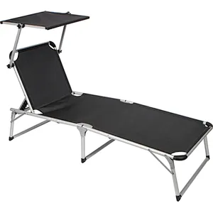 High Quality Lightweight Folding Beach Lounge Chair With canopy