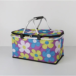 Supergroup Wholesale Fashionable supermarket Custom Morden Rolling collapsable aluminum Shopping Basket