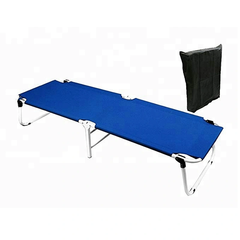 Cheap metal simple design cot folding portable bed