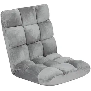 Oversized Cushioned Recliner Adjustable Soft-Brushed Polyester Cord Five-Position Multiangle Floor Chair