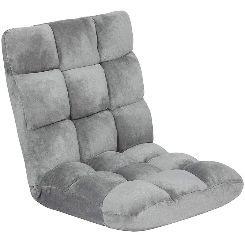 Oversized Cushioned Recliner Adjustable Soft-Brushed Polyester Cord Five-Position Multiangle Floor Chair