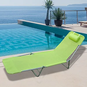 Outdoor Furniture Sun Camping Folding Bed Hiking  Sleeping Cot Camp Beach Lounge Bed
