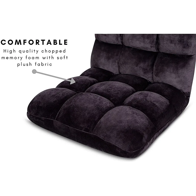 factory price Folding Floor Bed relaxing Chair adjustable for video-games floor lounge Cushioned Recliner chair