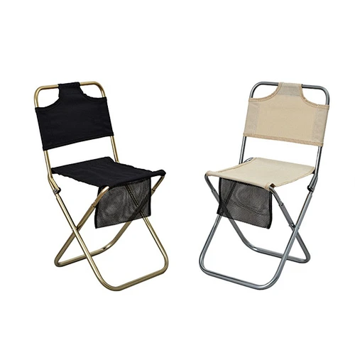 Outdoor Foldable Oxford Cloth Camp Picnic white folding chairs with Backrest